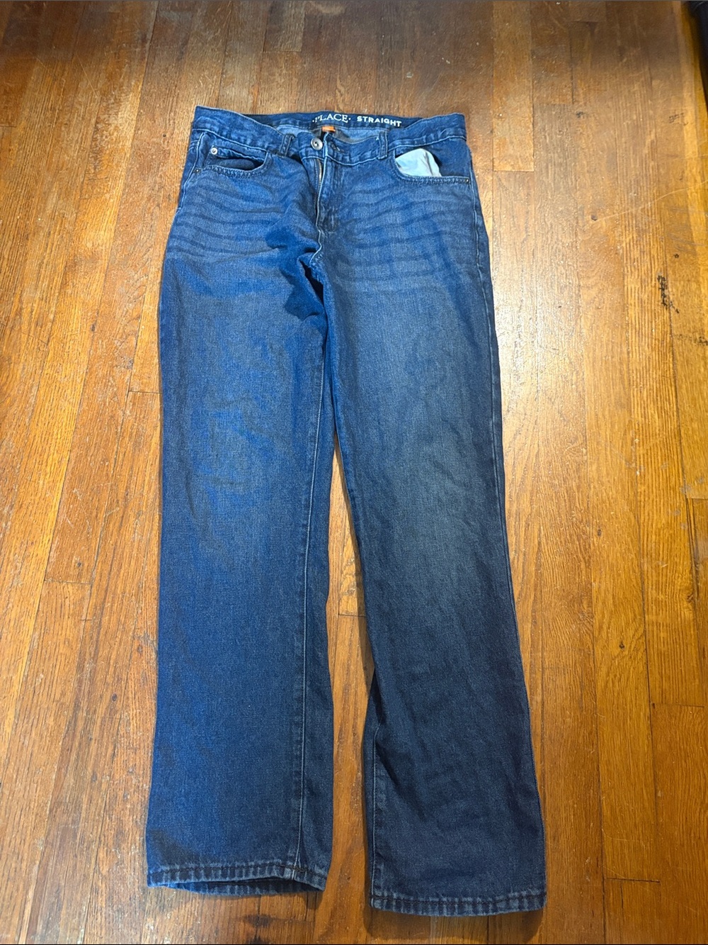 The Children's Place Women's Straight Leg Dark Blue Jeans